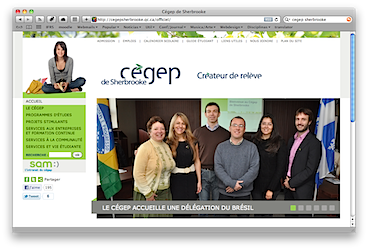 Home page do CEGEP - Sherbrooke